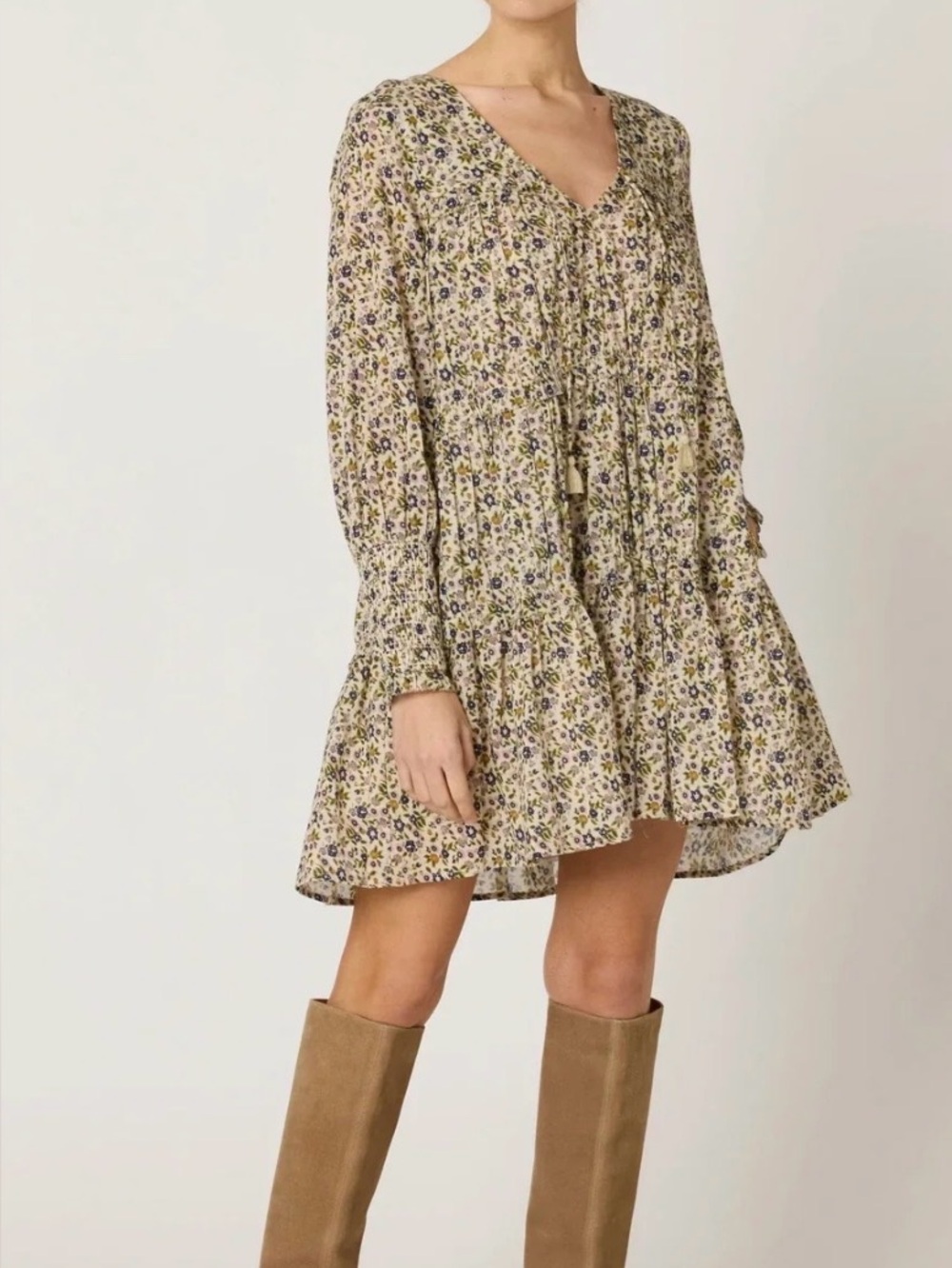 Cleobella Tiered Floral Mini Dress